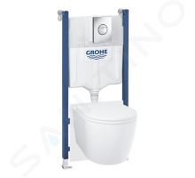 Grohe Start Round Set předstěnové instalace, klozetu Start Round, sedátka Softclose a tlačítka Sail, chrom Grohe Start Round Set předstěnové instalace, klozetu Start Round, sedátka Softclose a tlačítka Sail, chrom