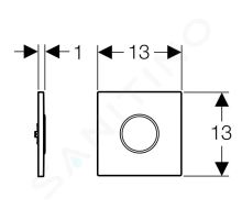 Geberit Splachovací systémy Elektronické ovládání splachování pisoárů typ 10 (1)