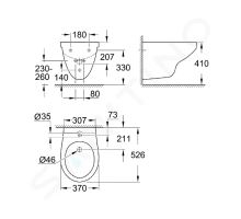 Grohe Bau Ceramic Závěsný bidet s přepadem (1)