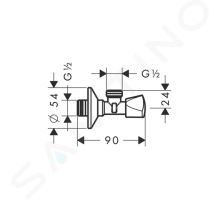 Hansgrohe Rohové ventily Rohový ventil E (1)