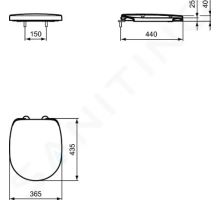 Ideal Standard Connect Freedom WC sedátko se zpevněnými panty (1)