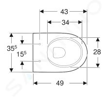Geberit Selnova Compact Závěsné WC (1)