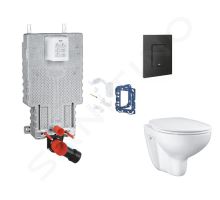 Grohe Uniset Set předstěnové instalace, klozetu, sedátka SoftClose, tlačítka Even a sady pro vhazování tablet, phantom black Grohe Uniset Set předstěnové instalace, klozetu, sedátka SoftClose, tlačítka Even a sady pro vhazování tablet, phantom black
