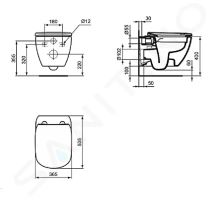 Ideal Standard Tesi Závěsné WC se sedátkem SoftClose (1)