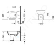 Duravit D-Code Stojící bidet (1)