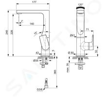 Ideal Standard Edge Umyvadlová baterie s otočným výtokem (1)