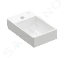Villeroy & Boch Avento Umývátko 36x22 cm, bez přepadu, otvor pro baterii vlevo, CeramicPlus, Stone White Villeroy & Boch Avento Umývátko 36x22 cm, bez přepadu, otvor pro baterii vlevo, CeramicPlus, Stone White