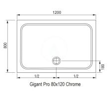 Ravak Galaxy Pro Chrome sprchová vanička Gigant Pro-100 Chrome obdélník (1)