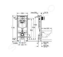 Grohe Solido Set předstěnové instalace pro závěsné WC a tlačítko Arena Cosmopolitan (1)