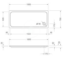 Duravit D-Code sprchová vanička obdélník (24)