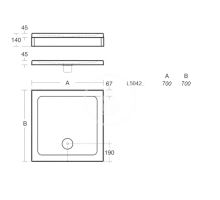 Ideal Standard Simplicity Stone sprchová vanička čtverec (4)