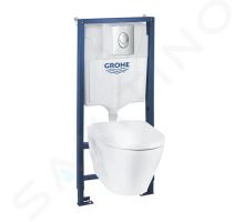 Grohe Solido Set předstěnové instalace, klozetu Serel a sedátka softclose, tlačítka Start, chrom/bílá