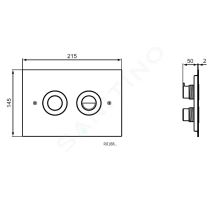 Ideal Standard Septa Pro Ovládací tlačítko splachování P1 (1)