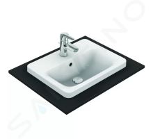 Ideal Standard Connect Umyvadlo zápustné, 50x39 cm, s přepadem, 1 otvor pro baterii, bílá Ideal Standard Connect Umyvadlo zápustné, 50x39 cm, s přepadem, 1 otvor pro baterii, bílá