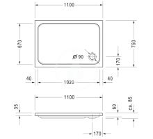 Duravit D-Code sprchová vanička obdélník (18)