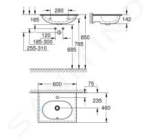 Grohe Essence Umyvadlo s přepadem 60x46 cm (1)