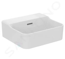 Ideal Standard Conca Ceram Umývátko na desku 40x35 cm, s přepadem, bez otvoru pro baterii, bílá Ideal Standard Conca Ceram Umývátko na desku 40x35 cm, s přepadem, bez otvoru pro baterii, bílá
