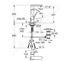 Grohe Plus Umyvadlová baterie L (1)