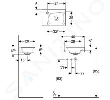 Geberit Xeno 2 Umývátko 40x28 cm (1)