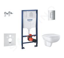 Grohe Solido Set předstěnové instalace, klozetu a sedátka Start Edge Ceramic, softclose, tlačítko Even, chrom