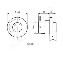 Ideal Standard Septa Pro Ovládací tlačítko splachování XS P2 (1)