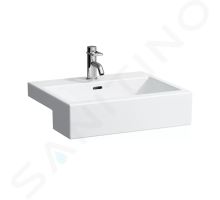 Laufen Living Umyvadlo zápustné 55x46 cm, s 1 otvorem pro baterii, bílá Laufen Living Umyvadlo zápustné 55x46 cm, s 1 otvorem pro baterii, bílá