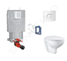 Grohe Uniset Set předstěnové instalace, klozetu, sedátka SoftClose, tlačítka Arena Cosmopolitan a sady pro vhazování tablet, alpská bílá Grohe Uniset Set předstěnové instalace, klozetu, sedátka SoftClose, tlačítka Arena Cosmopolitan a sady pro vhazování tablet, alpská bílá