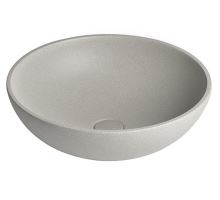 TURF betonové umyvadlo včetně výpusti, průměr 44 cm, bílý pískovec