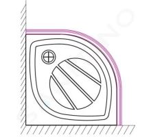 Ravak Galaxy Pro Čelní panel pro vaničku 900x900 mm (1)