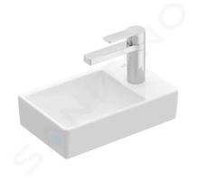 Villeroy & Boch Avento Umývátko 36x22 cm, bez přepadu, 1 otvor pro baterii vpravo, CeramicPlus, alpská bílá Villeroy & Boch Avento Umývátko 36x22 cm, bez přepadu, 1 otvor pro baterii vpravo, CeramicPlus, alpská bílá