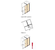 Hüppe Xtensa pure s nástěnnou lištou 4-úhelník walk-in posuvné dveře 1-dílné s pevným segmentem upevnění vpravo (1)