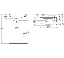 Ideal Standard Eurovit Umývátko 50x24x13 cm (1)