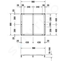 Duravit Podpora sprchové vaničky 900x800 mm (1) (1)