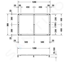 Duravit Podpora sprchové vaničky 1200x800 mm (1) (1)