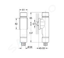 Grohe Rondo A.S. Tlakový splachovač (1)