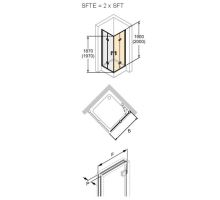 Hüppe Design pure křídl. sklapovací dveře upev. vpravo  mm, (4)