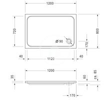 Duravit D-Code sprchová vanička obdélník (20)
