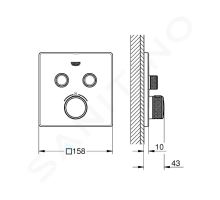 Grohe Grohtherm SmartControl Termostatická baterie pod omítku se 2 ventily (1)