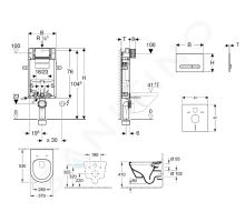 Geberit Kombifix Modul pro závěsné WC s tlačítkem Sigma50 (1)
