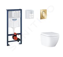 Grohe Rapid SL Set předstěnové instalace, klozetu, sedátka SoftClose a tlačítka Arena Cosmopolitan S, Triple Vortex, Cool Sunrise