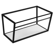SKA Konstrukce pod umyvadlo 750 mm černá mat, s bílou MDF policí