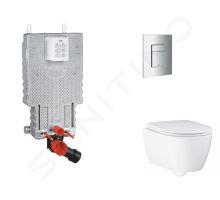 Grohe Uniset Set předstěnové instalace, klozetu, sedátka SoftClose a tlačítka Skate Cosmopolitan, chrom Grohe Uniset Set předstěnové instalace, klozetu, sedátka SoftClose a tlačítka Skate Cosmopolitan, chrom