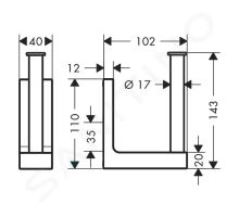 Axor Universal Rectangular Držák toaletního papíru (1)
