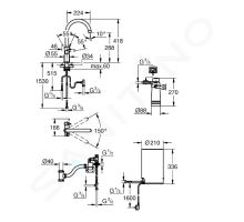Grohe Red Dřezová baterie Duo s ohřevem vody a filtrací (1)