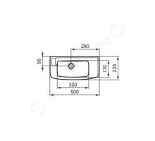 Ideal Standard Eurovit Umývátko 50x24x13 cm (1)
