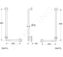 Ideal Standard Contour 21 Opěrné madlo 90x40 cm (1)