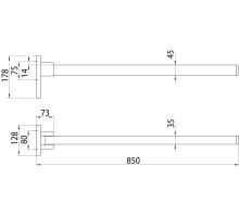 Emco Loft/System madlo k umyvadlu 85 cm chrom (1)