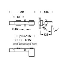 PROJECT TRES Jednopáková umyvadlová baterie + Vanová baterie (4)