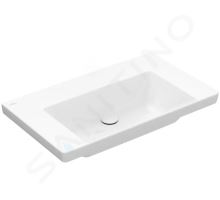 Villeroy & Boch Subway 3.0 Umyvadlo 80x47 cm, bez přepadu, bez otvoru pro baterii, CeramicPlus, Stone White Villeroy & Boch Subway 3.0 Umyvadlo 80x47 cm, bez přepadu, bez otvoru pro baterii, CeramicPlus, Stone White