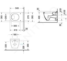 Duravit Starck 3 Závěsné WC s plochým splachováním (1)